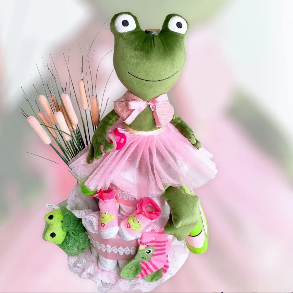 Frog Diaper Cake